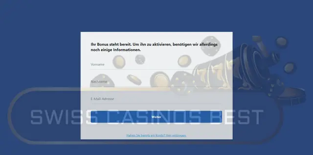der Anmeldevorgang bei Luxury online Kasino