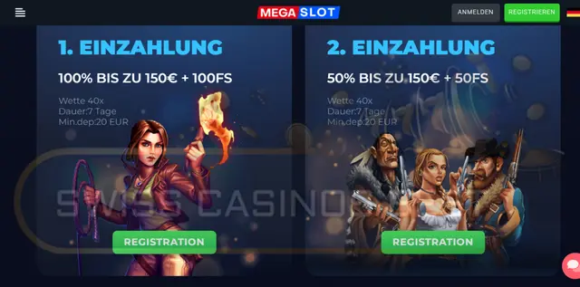 Boni im Megaslot Casino online