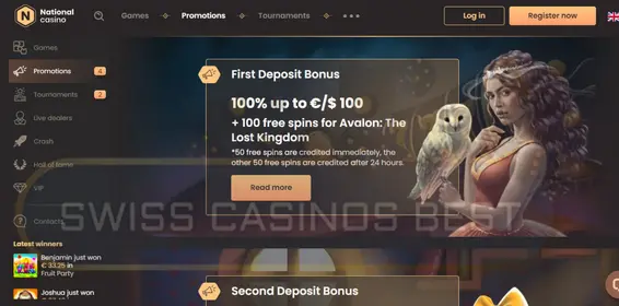 Boni im National Casino online